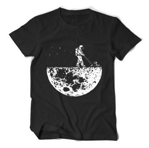 develop the moon T-shirts men creative design summer casual streetwear cotton Tops new t-shirts funny black