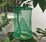 Reusable Hanging Netting Fly Trap with Removable Bait Basin in Use with Fruits 