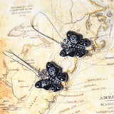 Butterfly skull earrings
