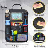 Child car seat back cover touch screen