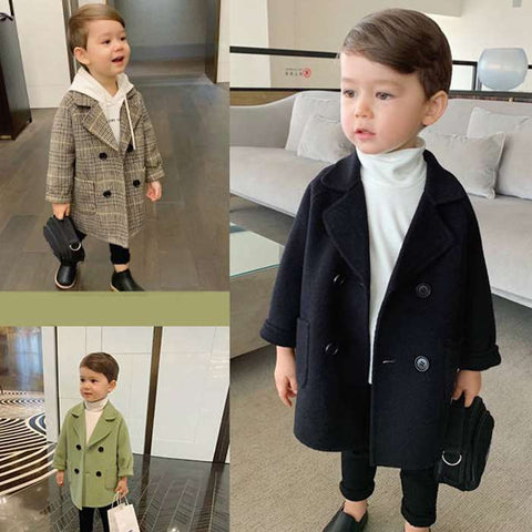 Ethan Fashion Wool Boys Coat