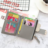 New Style Simple Wallet With Zipper Buckle Ring
