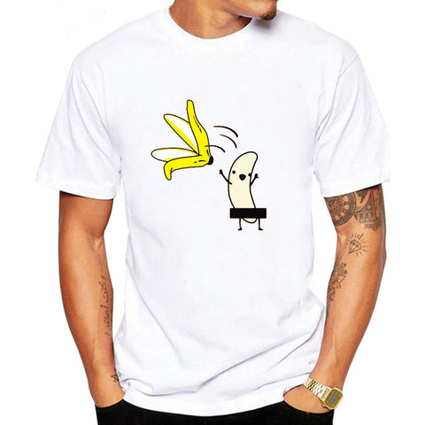 Cute Banana Peel Printed Personalized Fashion T-Shirt