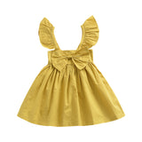 Baby Girl's Flying Sleeve Bow Dress