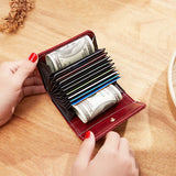 Vintage Oil Wax Leather Multi-card Pocket Mini Women's Coin Purse