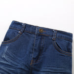 New cross-border European and American children's suit black long T-shirt blue jeans factory direct sale ins hot style