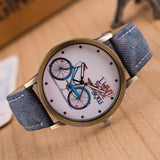 Denim Vintage Watch Bike Ride A Bike