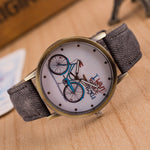 Denim Vintage Watch Bike Ride A Bike