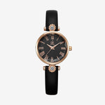 Diamond Inlaid Lady's Watch and Floral Glass Watch