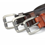 Men's Belt Vegetable Tanned Top Layer Cowhide Belt Pin Buckle Washed Retro Belt