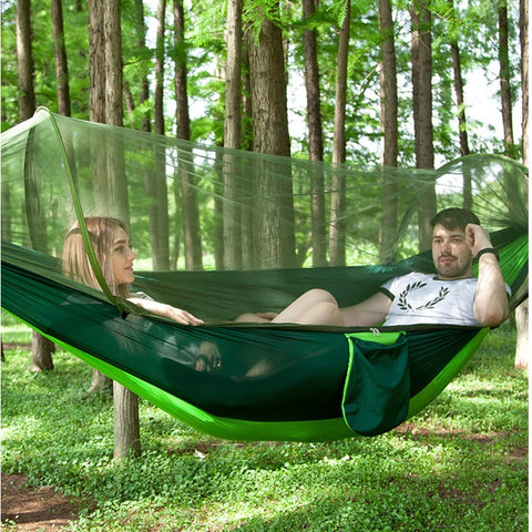 Outdoor Automatic Quick Open Mosquito Net Hammock Tent With Waterproof Canopy Awning Set Hammock Portable Pop-Up