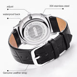 SANDA Luxury Watches MenThin Fashion Men Quartz Casual Strap Watch Wristwatch Vogue Leather Relojes Mujer P188G