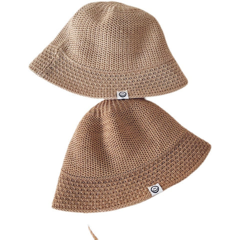 Clothing Spring And Autumn Children'S Sun Hat, Fisherman Hat, Boy Baby Sun Hat, Leisure Wild Woven Mesh Hat