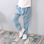 Summer Boys And Girls Cotton And Linen Mosquito Pants Thin Section
