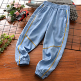 Boys'' Jeans Summer Thin 2021 Trendy Big Boys'' Tencel Ice Casual Pants Pure Cotton Children''s Mosquito Proof Pants