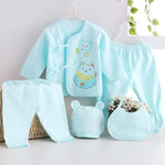Newborn Baby Suits Pure Cotton  5pcs Set Baby Fashion Underwear 15 Colors Sets Infant Unisex Suit