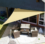 Outdoor Waterproof Triangle Canopy Sunshade Backyard Background