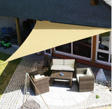 Outdoor Waterproof Triangle Canopy Sunshade Backyard Background