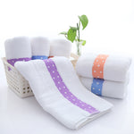 Non-twisted cotton white towel soft absorbent and lint-free face towel