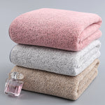 Bamboo charcoal solid color household bath towel for adults