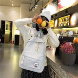 New Fashion Joker Simple Solid Color Backpack