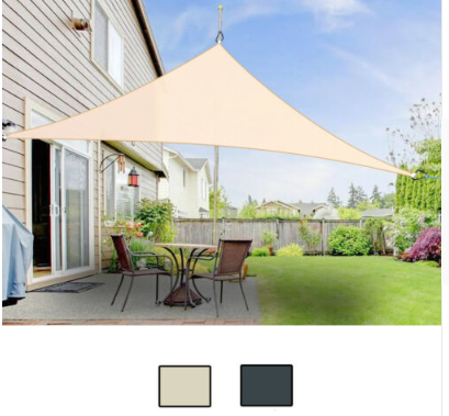 Outdoor Waterproof Triangle Canopy Sunshade Suburb Background
