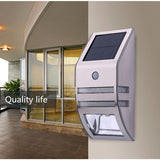 Solar 2LED Stainless Steel Wall Hanging Lamp