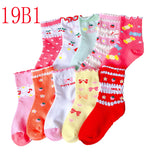 10pcs Cotton sweat-absorbent girls socks