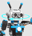Intelligent programming building block robot