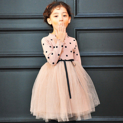 Children dress 2021 Korean girls long sleeved dress new autumn and winter. The spot direct manufacturers