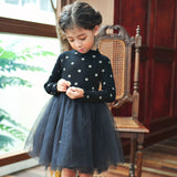 Children dress 2021 Korean girls long sleeved dress new autumn and winter. The spot direct manufacturers