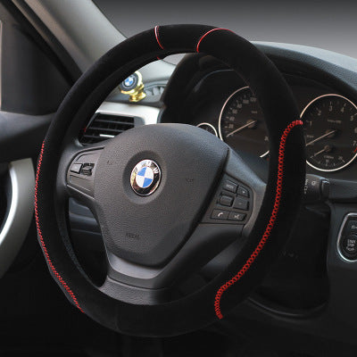 Car plush steering wheel cover Universal flocking handle