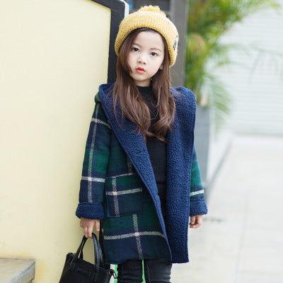 winter new children's children's clothing children's Korean version of the lambing wool coat