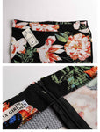 USA SIZE Sexy bag hip skirt bottoming Slim lotus leaf fishtail skirt Printed skirt