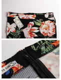 USA SIZE Sexy bag hip skirt bottoming Slim lotus leaf fishtail skirt Printed skirt