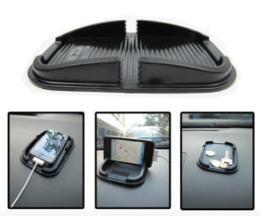 Compatible with Apple, Car anti-skid pad Mobile navigation bracket iphone6P blackanti-slip mat Multi-function storage box