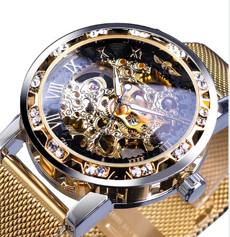 WINNER hollow diamond men's semi-automatic mechanical watch