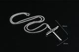 Titanium steel casting steel nails cross men's pendants necklace jewelry