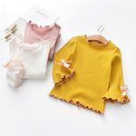 Long Sleeve Lace Bow T-Shirt