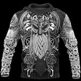 Viking Odin Best Viking Tattoo 3D Hoodies Men Women Hipster Streetwear Outfit