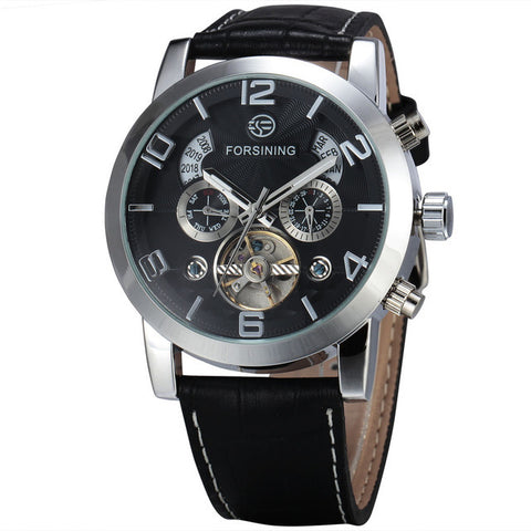 The 165 Men  Casual Fashion  Fusini Large Dial Tourbillon Automatic Mechanical Watches