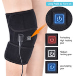 Single Button 3 Temperature Options Heated Knee Massager Pain Support Universal Fitment USB Power