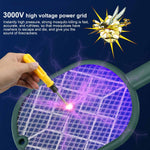 electric swatter with high voltage power grid safe for human