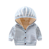 Children's Hooded Sweater Plus Velvet Padded Cardigan Jacket