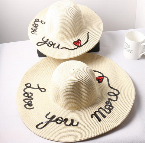 Straw hats for mother daughter