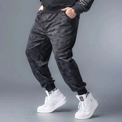 Summer Casual Men's Plus Size Sweatpants Youth Cropped Trousers
