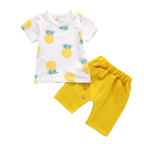 New baby summer baby short sleeve two-piece suit
