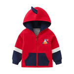 Children's Cotton Padded Hooded Zipper Jacket