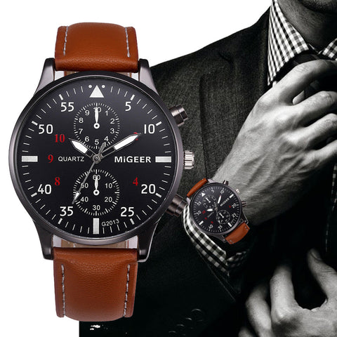 Retro Design Leather Band Watches Men Top Brand Relogio Masculino 2021 NEW Mens Sports Clock Analog Quartz Wrist Watches