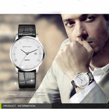 SANDA Luxury Watches MenThin Fashion Men Quartz Casual Strap Watch Wristwatch Vogue Leather Relojes Mujer P188G